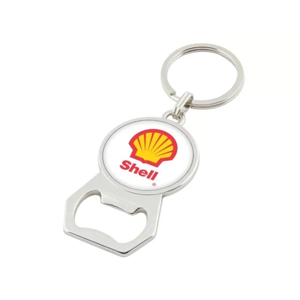 Metal Bottle Opener Keychain with Dome Sticker anh 687