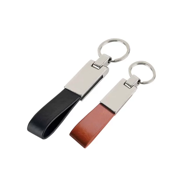 Metal Leather Keychain anh 5175