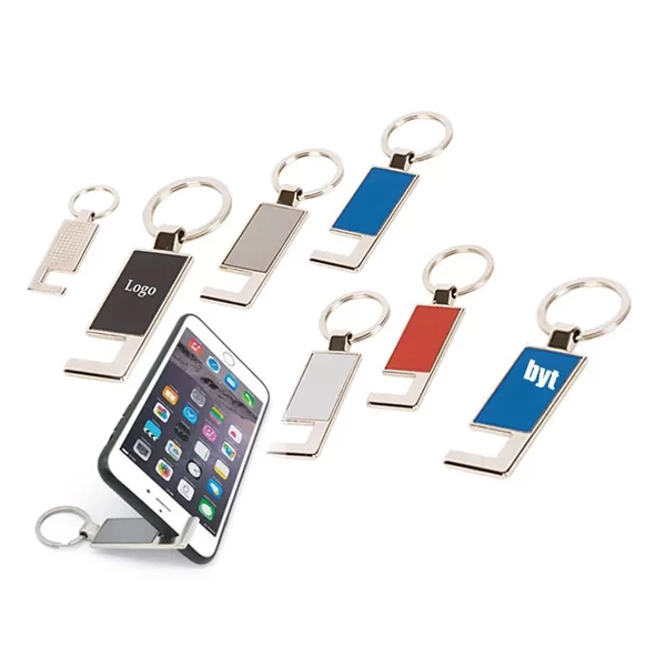 Metal Keychain with Phone Stand anh 5119