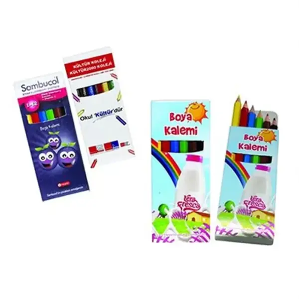 Promotional Logo Printed Colored Pencil Set 6 Color