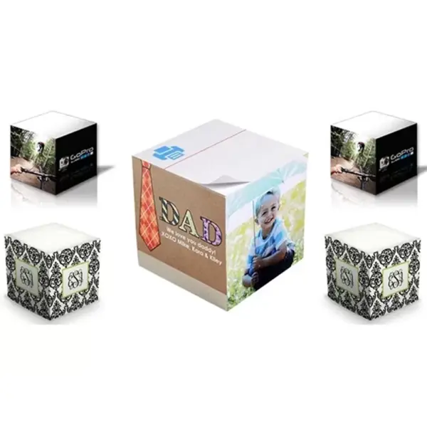 Side Printed Cube Notepad 7x7x7 cm BLK 019