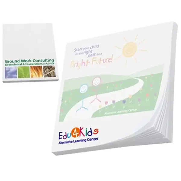 7.5 x 7.5 cm Custom Logo Self-Adhesive Sticky Notes – 25 Sheets PST 7075
