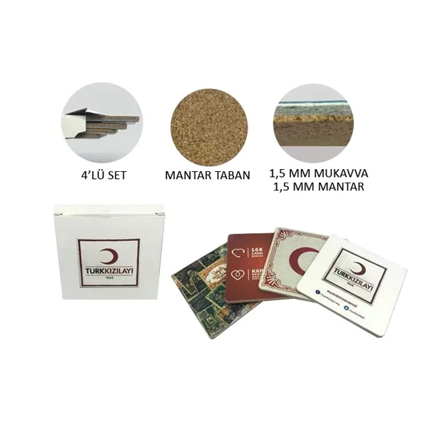 Cork Coaster Set (4 pcs)