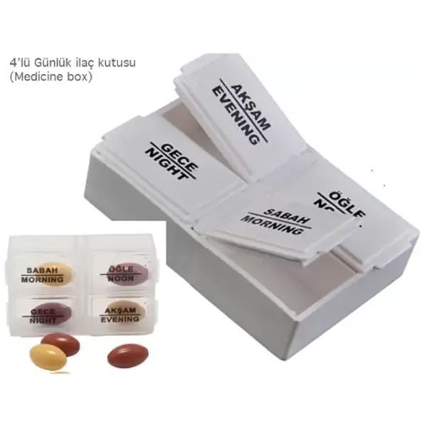 4 Compartment Daily Pill Box MDK 2004