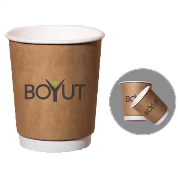 8 oz Double Wall Kraft Paper Cup KDB 8