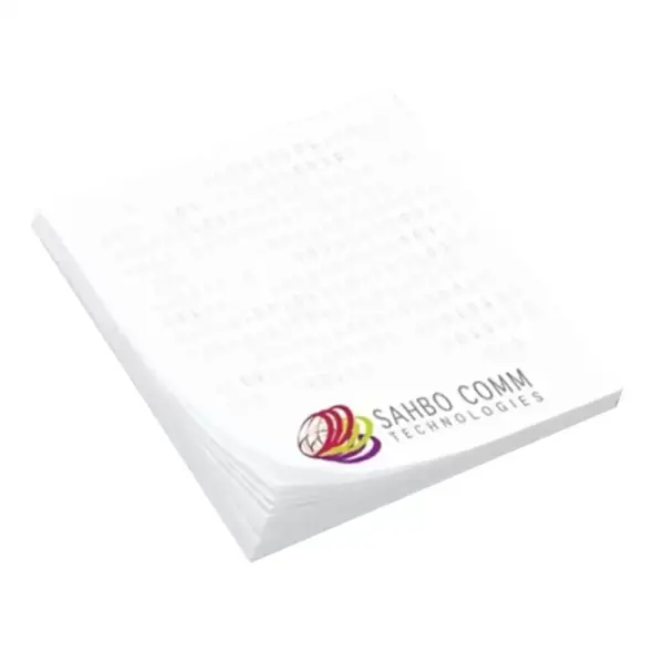 7.5 x 7.5 cm Custom Logo Self-Adhesive Sticky Notes – 50 Sheets PST 7075 A