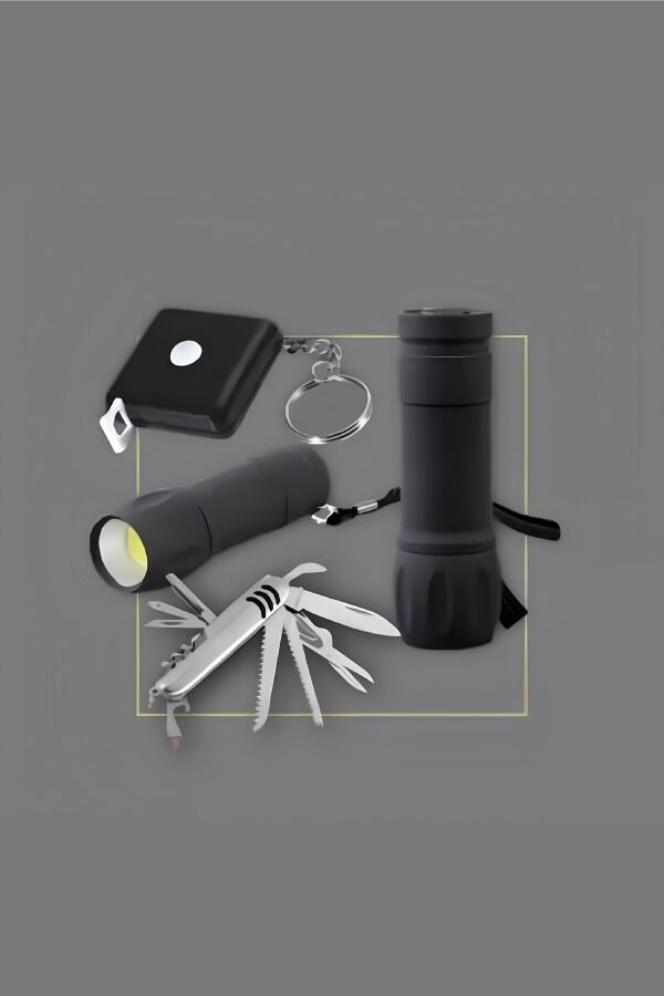Flashlight & Pocket Knife & Meter