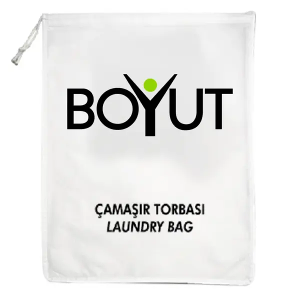 baskılı tela çamaşır torbası 48x65 cm