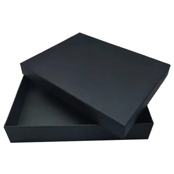 Rigid Laminated Black Cardboard Gift Set Boxes 17X22X4cm KT 1722